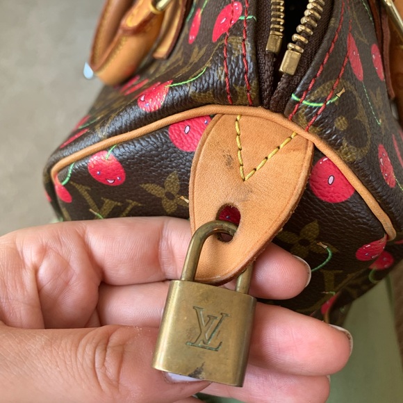 LOUIS VUITTON π Speedy 25 Monogram Cerises Cherry π - Picture 11 of 17